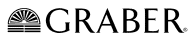 Graber logo featuring a stylized semi-circular window design to the left of the word “GRABER” in bold, uppercase letters—ideal for premium windows treatments in Miami-Dade County, FL.