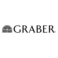 Graber logo featuring a stylized semi-circular window design to the left of the word “GRABER” in bold, uppercase letters—ideal for premium windows treatments in Miami-Dade County, FL.