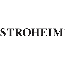 The image displays the word "STROHEIM" in bold, black, uppercase serif letters on a white background, reminiscent of luxury windows treatments Miami-Dade County, FL is known for.